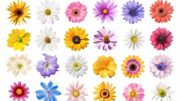 Photo illustration de fleurs colorées format moderne
