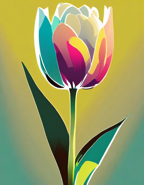 Illustration de fleurs de tulipes