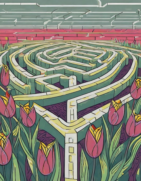 Illustration de fleurs de tulipes