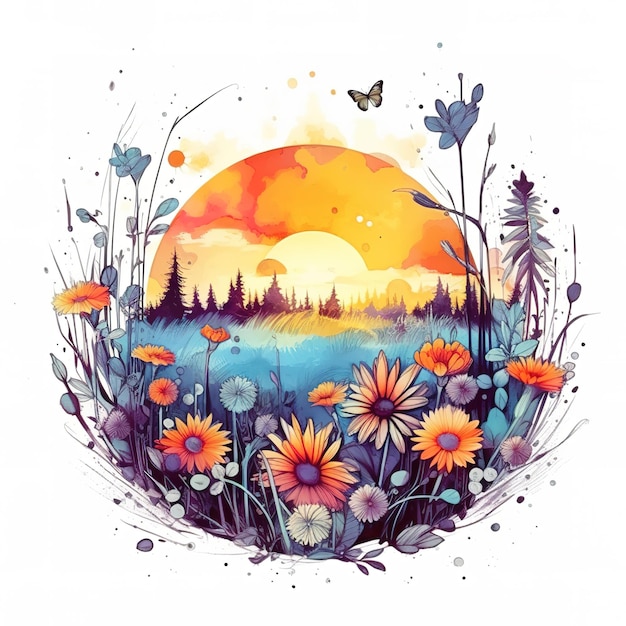 illustration de fleurs