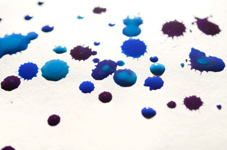 Photo illustration de fond abstrait sous forme de gouttes aquarelles