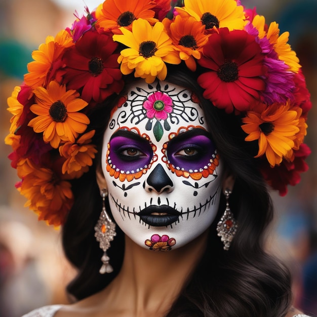 Illustration de fond Dia de Muertos