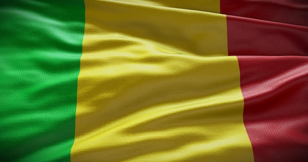 Illustration de fond du drapeau national malien Symbole du pays