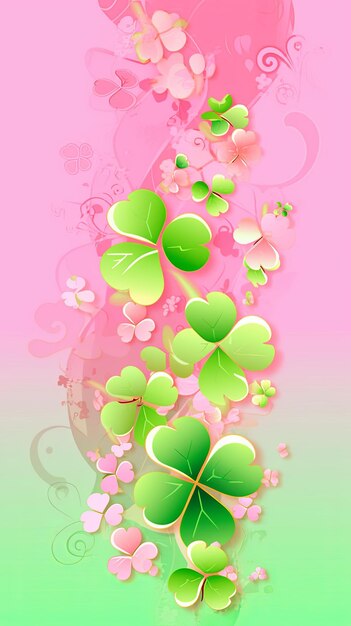 Photo illustration le fond de la fête de saint-patrick est en rose