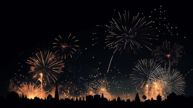 illustration de fond de feux d'artifice