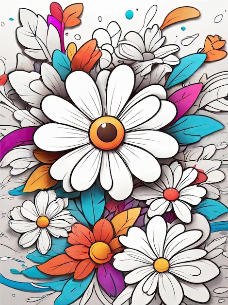 illustration de fond floral