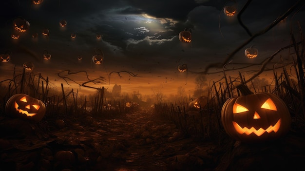 Illustration de fond de l'Halloween d'automne sombre