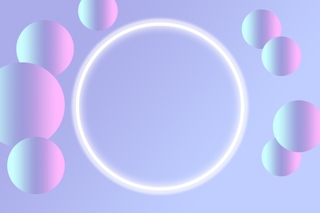 Illustration de fond de logo de cercle de couleur pastel avec cercle blanc. Fond de logo beauté et mode
