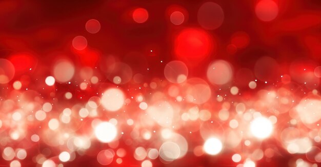 Photo illustration de fond de lumières de noël rouges ai generativexa
