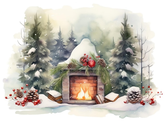 Illustration de fond de Noël et d'hiver