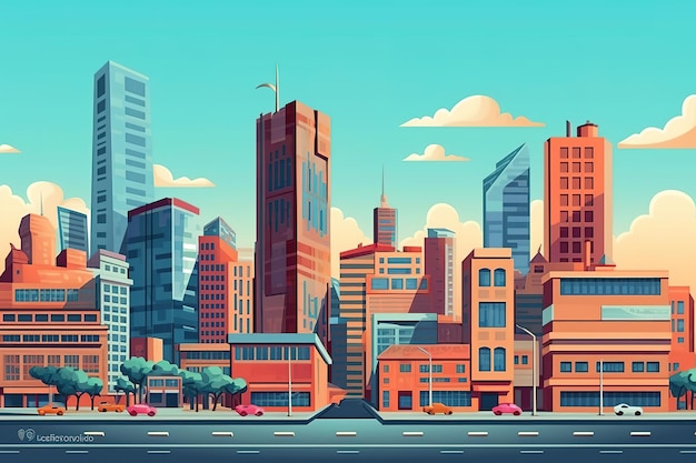 illustration de fond de paysage urbain