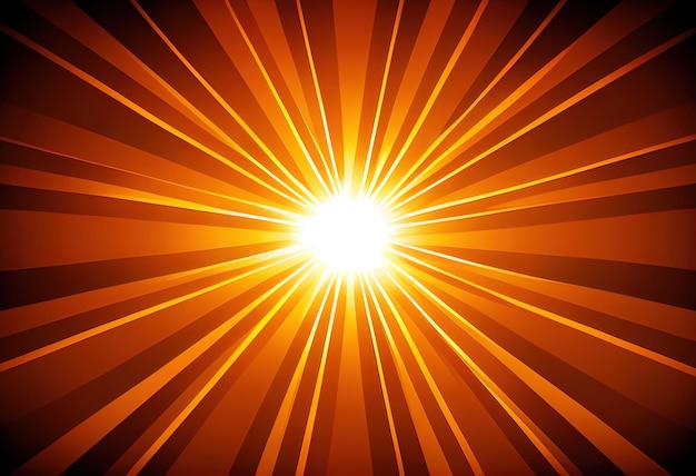 Illustration de fond de rayon de soleil brillant AI générative