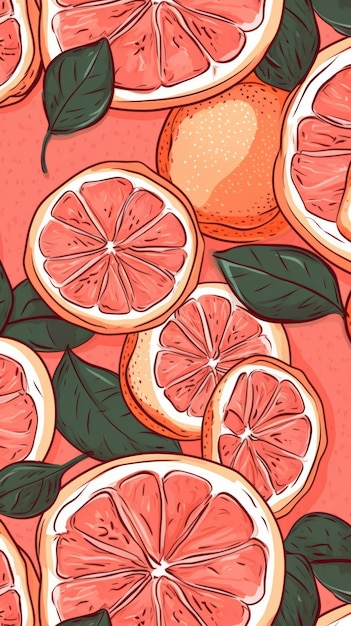 Illustration de fond vertical de fruits de pamplemousse bio frais