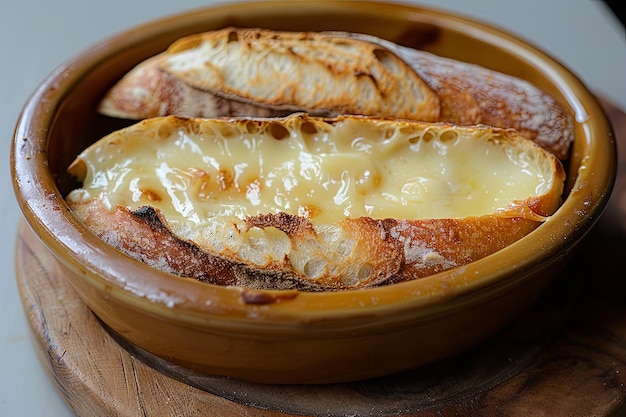 Illustration de la fondue au fromage vue de haut