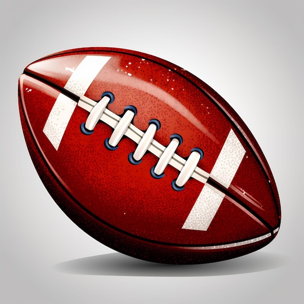 Illustration d'un football américain avec des couleurs vives en arrière-plan très détaillées
