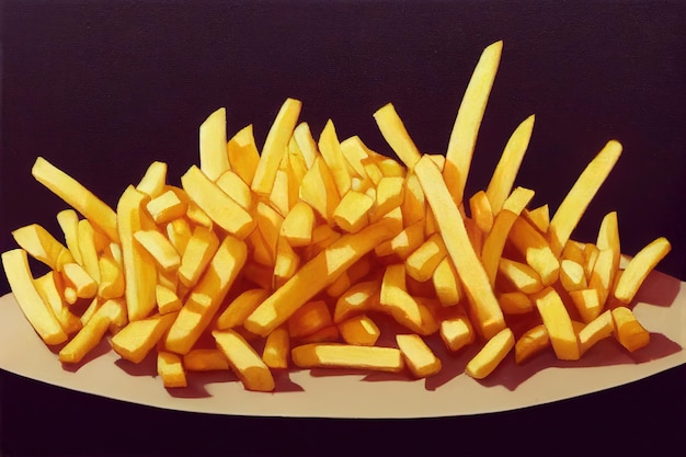 Illustration de frites frites