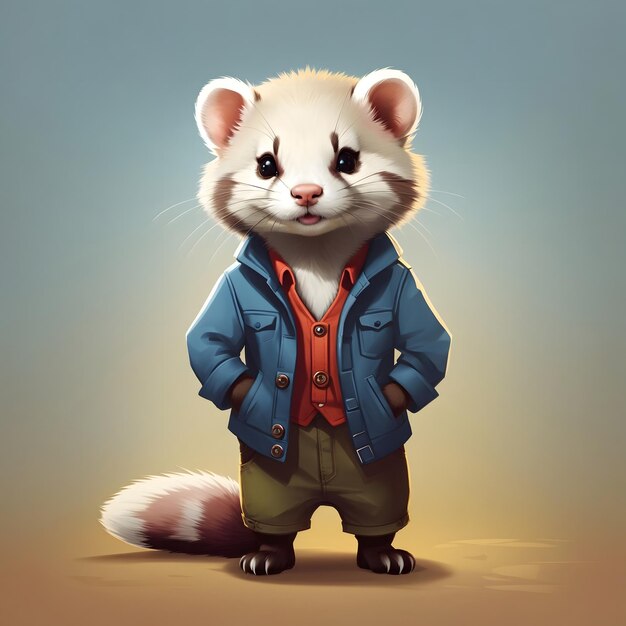 Illustration de furet AI Générative