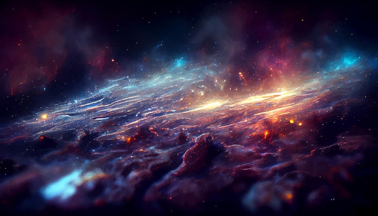 Photo illustration de galaxie réaliste épique de l'espace