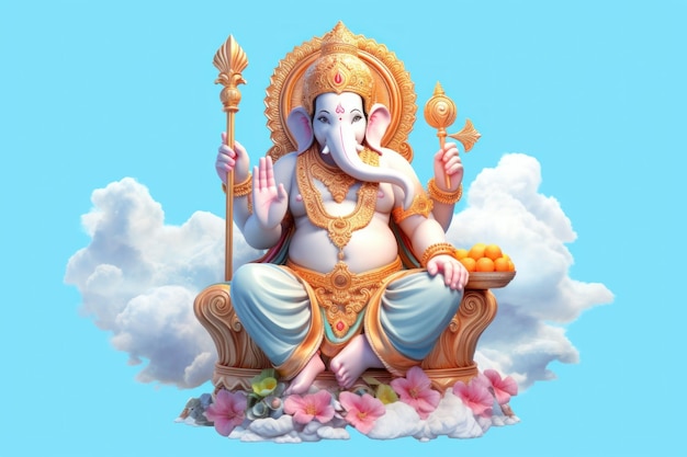 Illustration de Ganesh Chaturthi le dieu hindou Ganesha