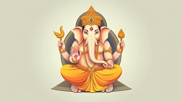 Illustration de Ganesha Chaturthi Ganesha IA générative