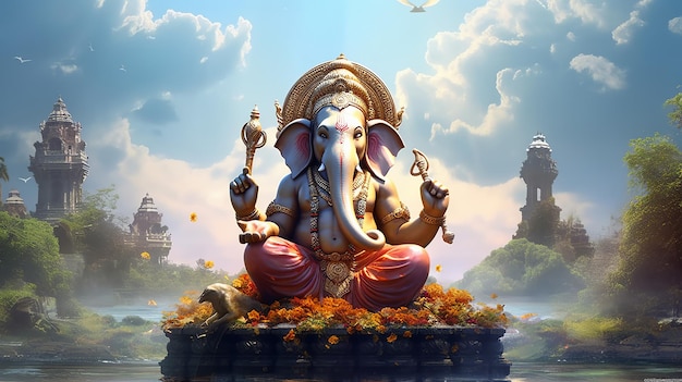 Illustration de Ganesha Chaturthi Ganesha