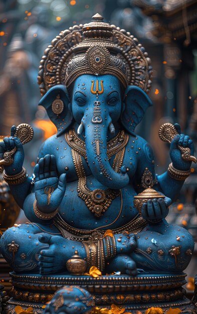 Photo l'illustration de ganesha