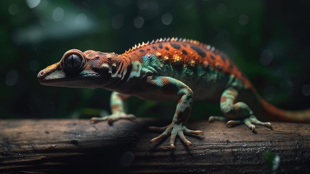 Illustration de geckos à l'état sauvage