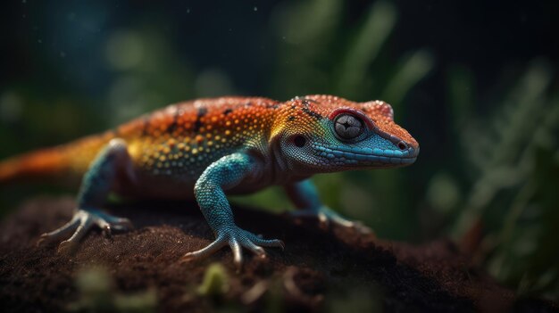Illustration de geckos à l'état sauvage