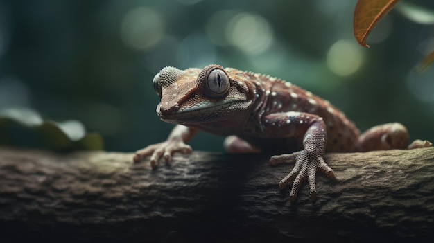 Illustration de geckos à l'état sauvage