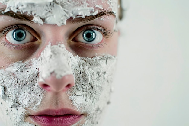 Illustration générative de l'IA d'une belle femme avec un peeling facial