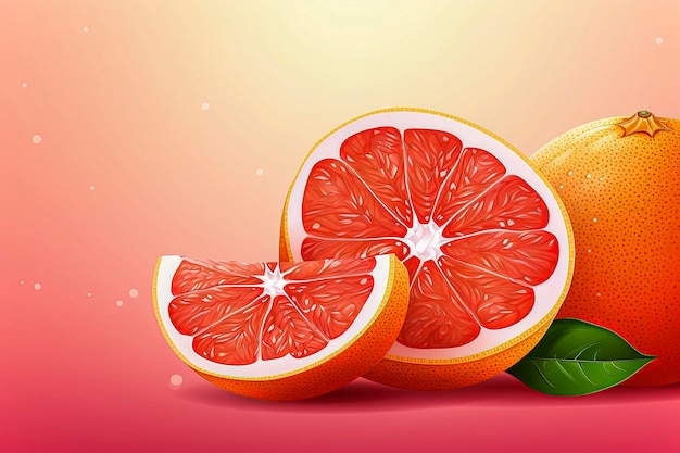 Illustration générative d'oranges fraîches et saines dans un style d'illustration minimaliste Concept d'alimentation saine