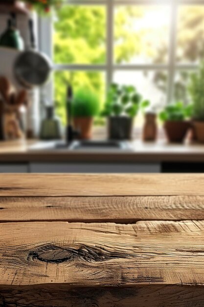 Photo illustration générative par l'intelligence artificielle de la table de texture en bois