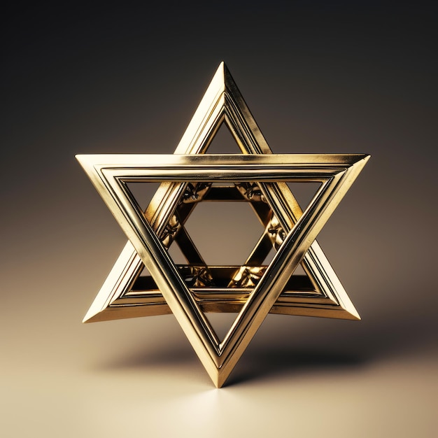 illustration générée de l'étoile dorée juive de David