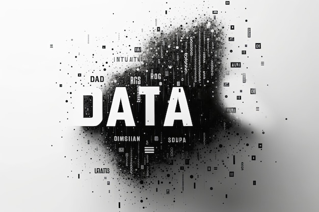 Illustration générée par IA du concept d'analyse d'informations de visualisation de données volumineuses