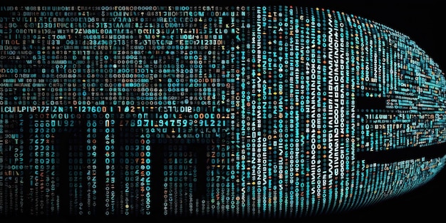 Illustration générée par IA du concept d'analyse d'informations de visualisation de données volumineuses