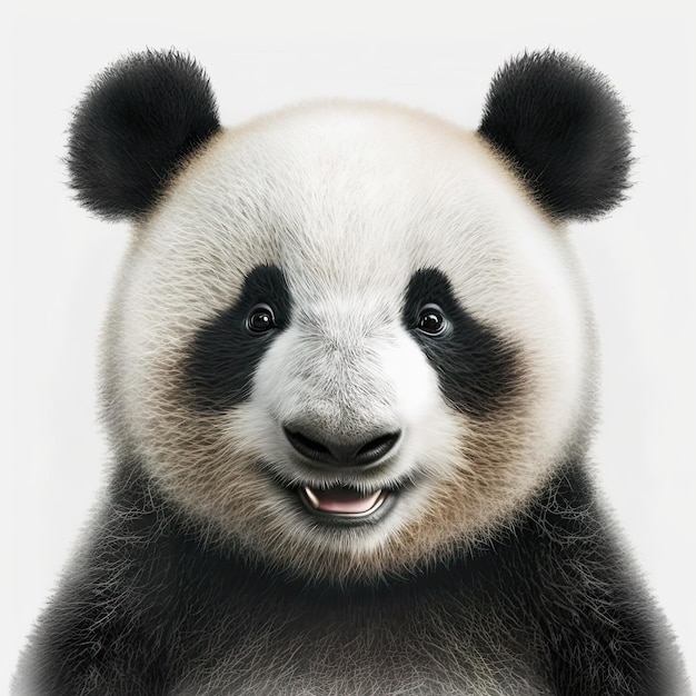 Illustration générée par IA d'un panda souriant heureux