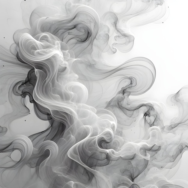 Photo illustration générée par ordinateur sur fond fractal noir et blanc abstrait