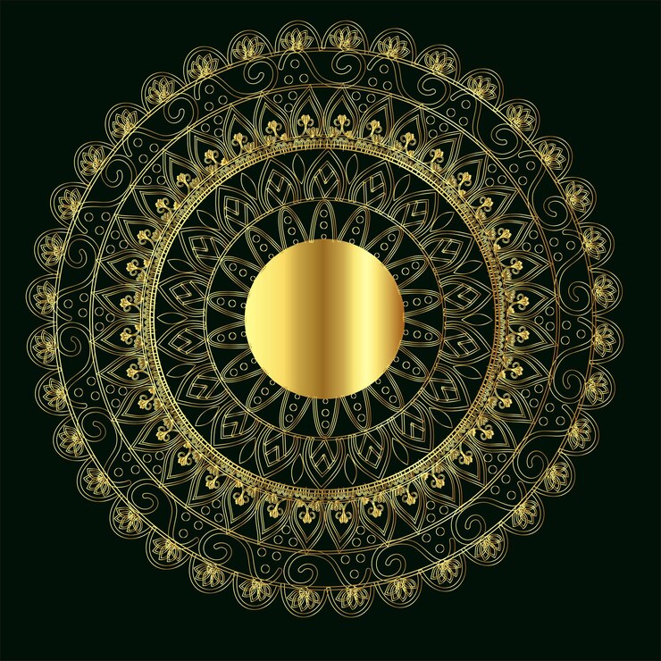 Photo illustration de la géométrie sacrée du mandala vectoriel