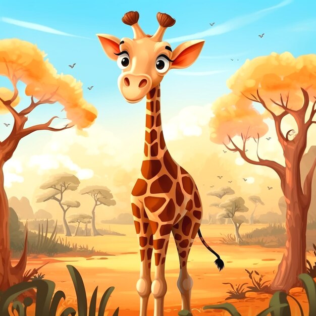 Photo illustration de la girafe