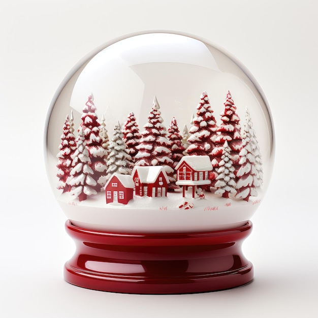 Photo illustration globe de neige aimable noël avec un look attrayant