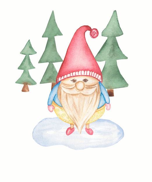 Illustration de gnome mignon isolé