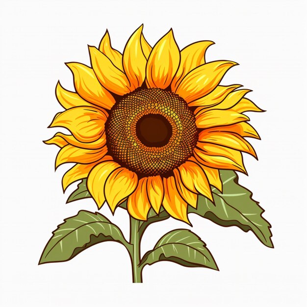 Illustration gratuite de clipart de tournesol vectoriel