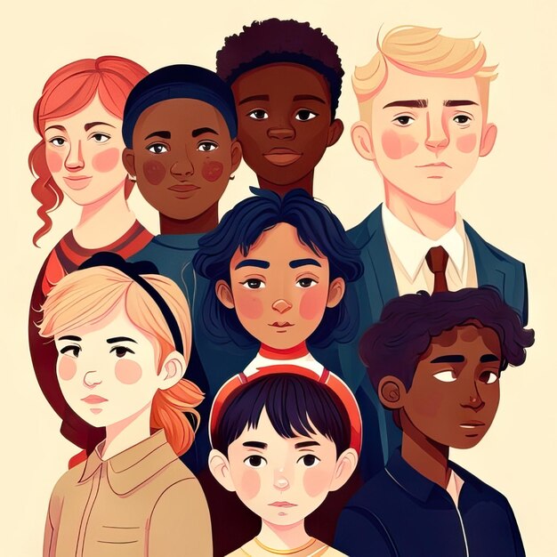 Illustration d'un groupe de personnes