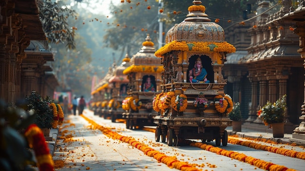 Illustration de Guru Purnima avec Guru Le fond est décoré en vert et jaune