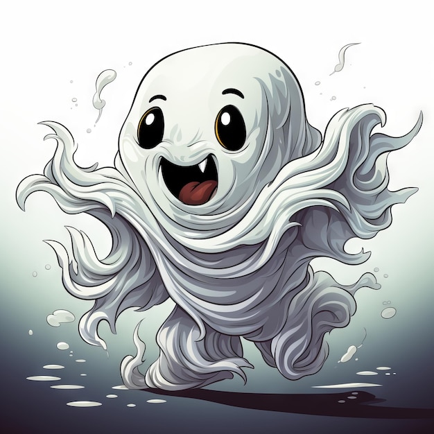 Illustration d'Halloween d'un dessin d'art fantôme