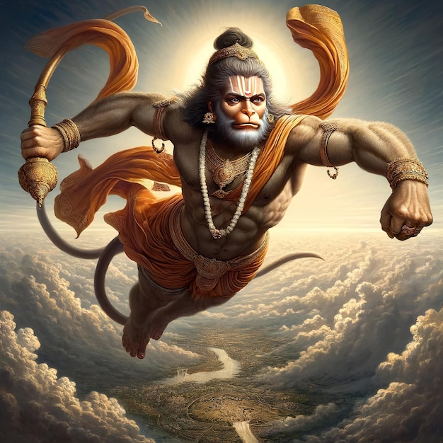 L'illustration de Hanuman Jayanti