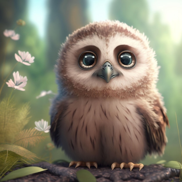 Illustration de hibou mignon