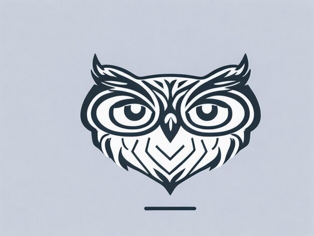 Photo illustration de hibou minimal moderne logo de hibou linéaire