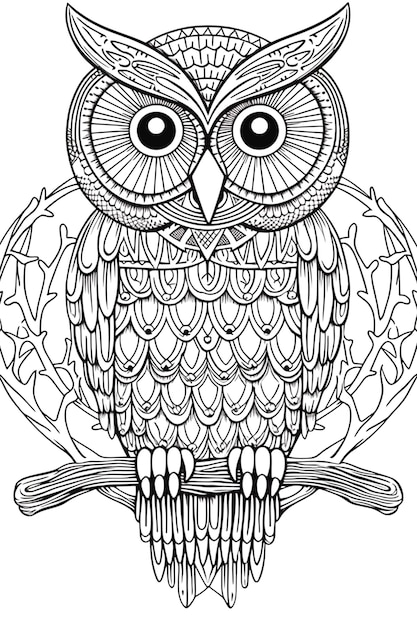 Photo une illustration de hibou