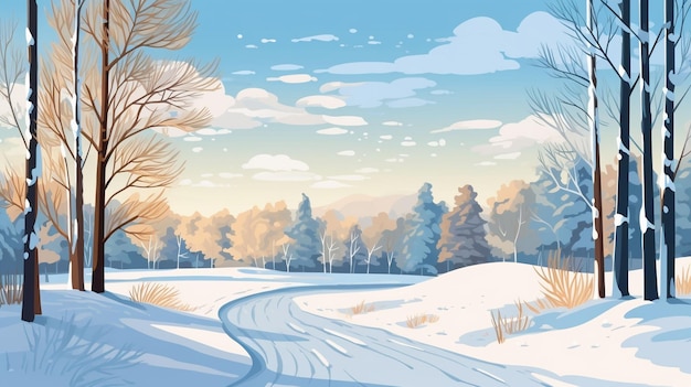 Illustration d'hiver